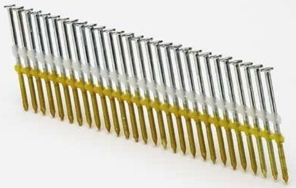 Duo Fast 1015203 3.25 X .131 Screw Diamond Round Head Strip Plastic Nail – 2500 Nails - Ascmtools