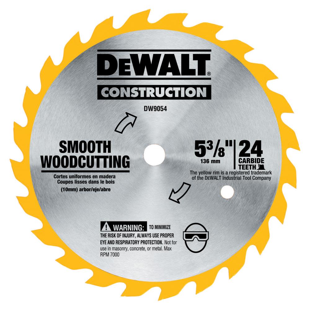 DEWALT 5-3/8-in 24-Tooth Carbide Blade - Ascmtools