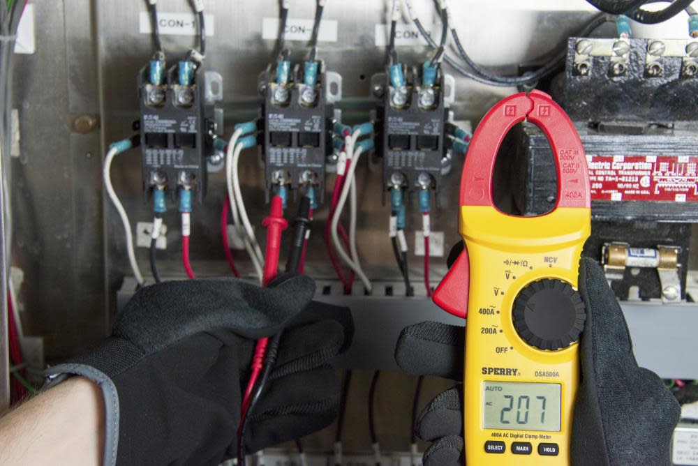 Sperry Instruments Clamp Meter Snap-Around Digital LCD 5-Function AC Current AC/DC Volt Resistance Continuity 9 Auto Range 400-Amp 1 Each - Ascmtools