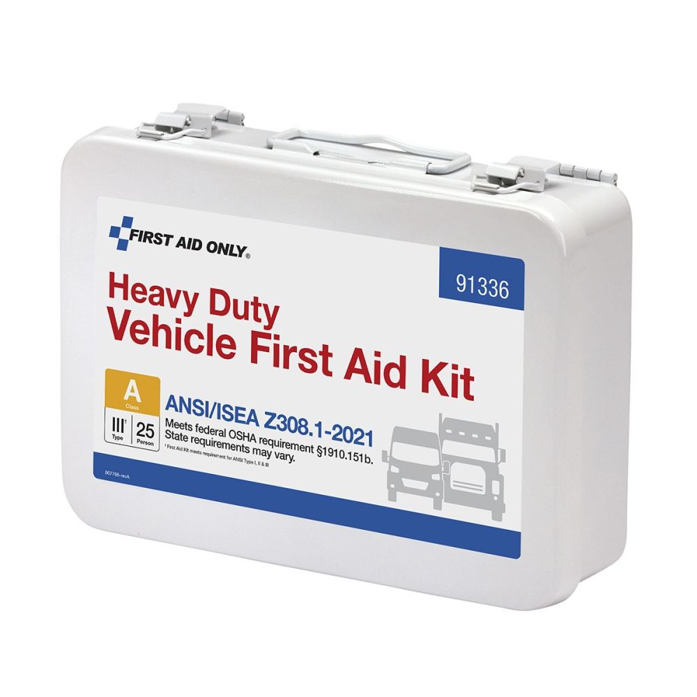 First Aid Only First Aid Kit 25 Person Heavy Duty Metal Portable - Ascmtools