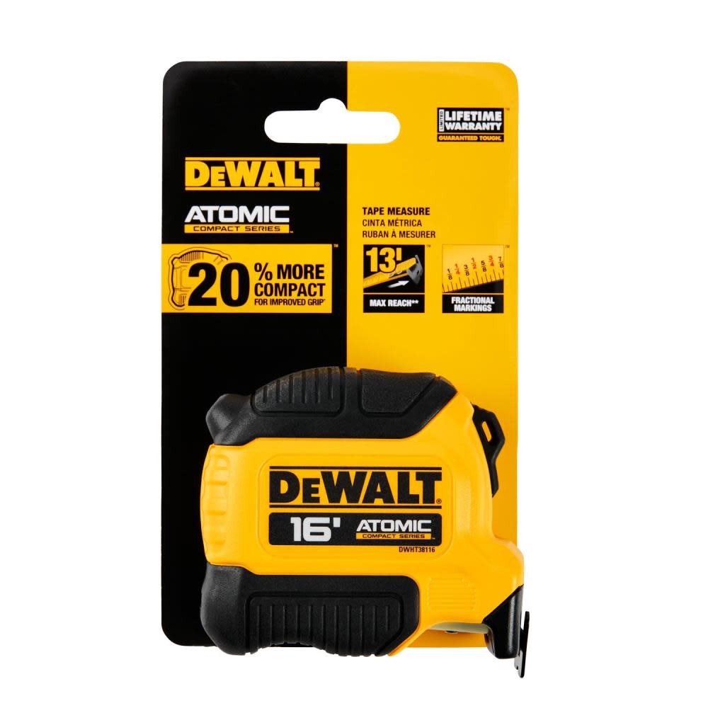 DEWALT ATOMIC Compact Series 16′ Tape Measure - Ascmtools