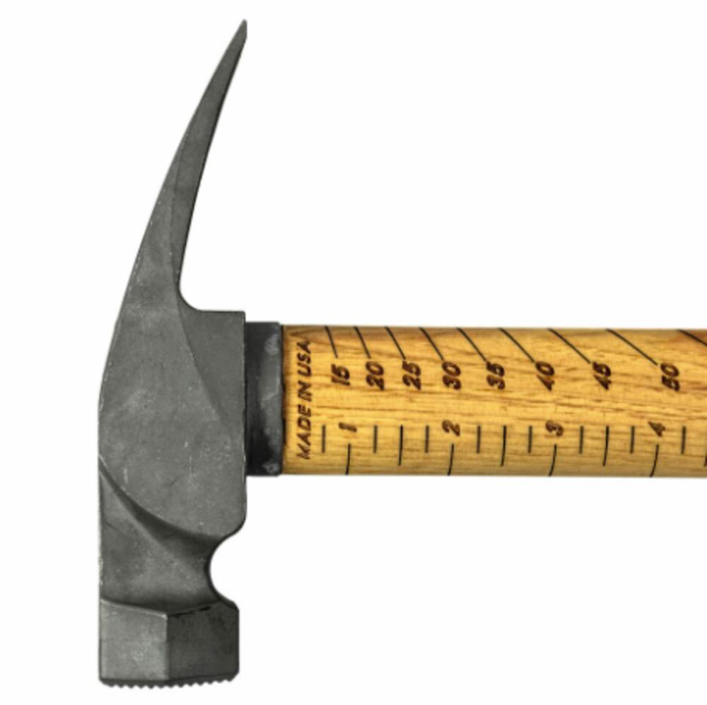Boss Hammers Titanium Hickory Handle Milled Hammer 16oz - Ascmtools