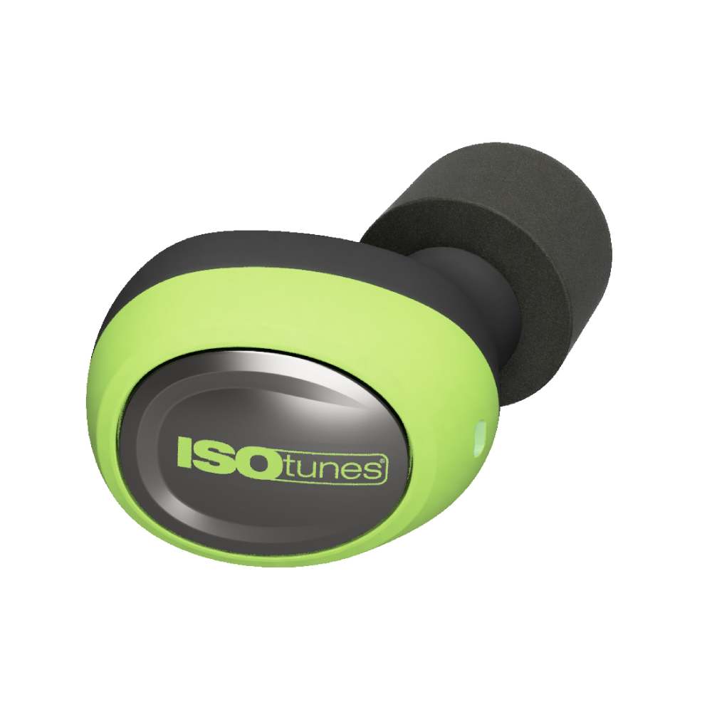 ISOtunes 2.0 True Wireless Bluetooth Earbud Safety Green - Ascmtools