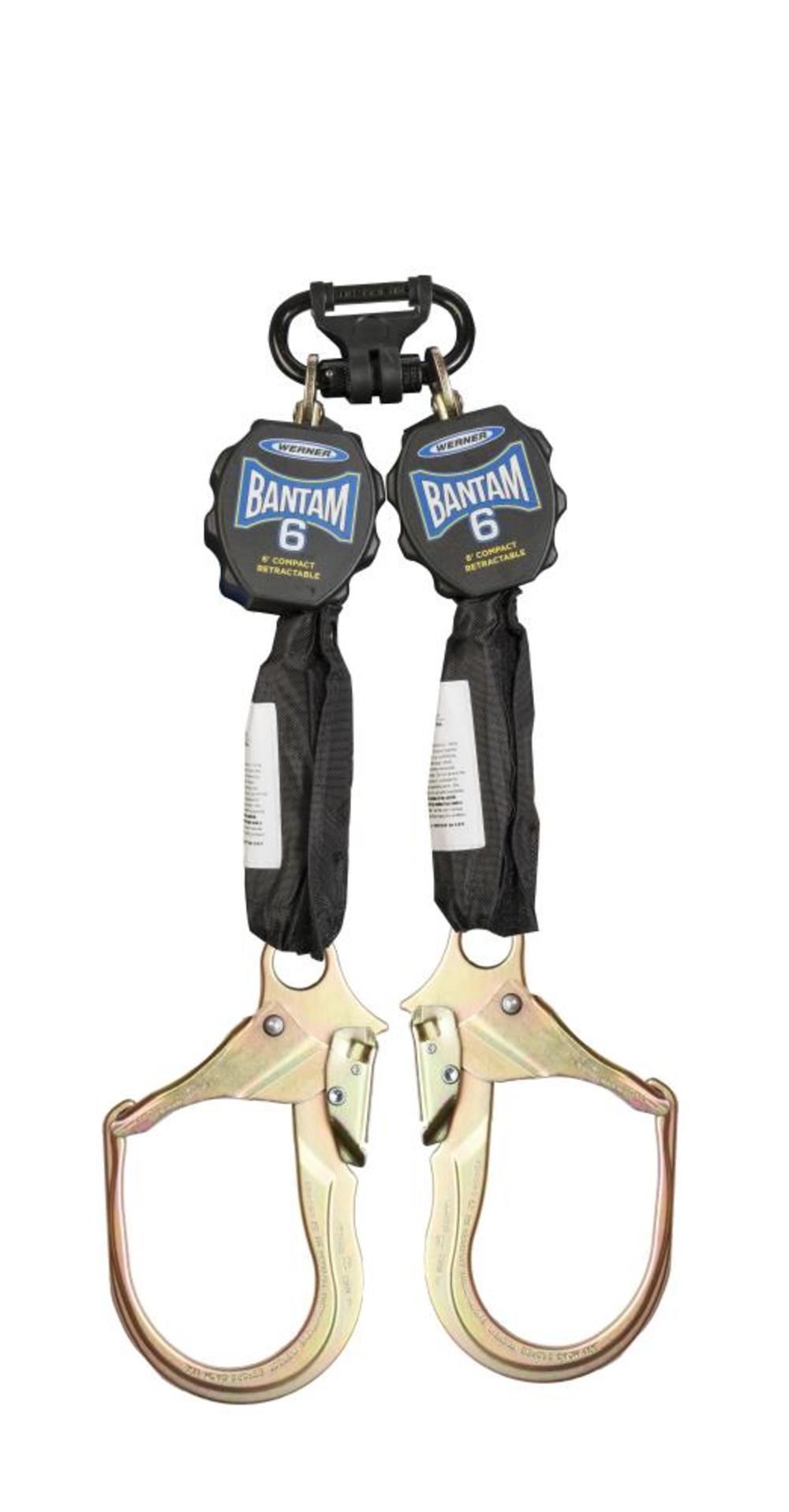 Werner 6 Ft. Bantam Twinleg Self-Retracting Lifeline with Steel Rebar - Ascmtools