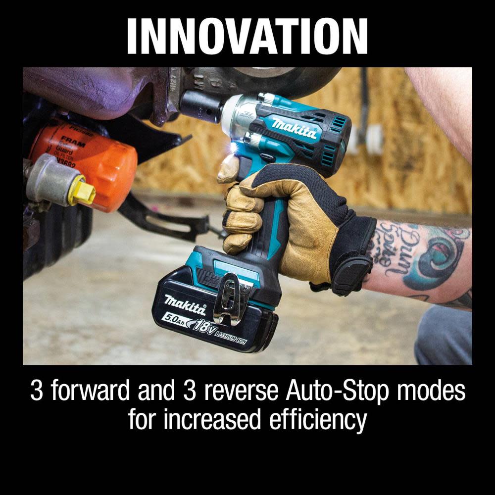 Makita 18V LXT 1/2″ Sq Drive Impact Wrench Kit with Detent Anvil - Ascmtools