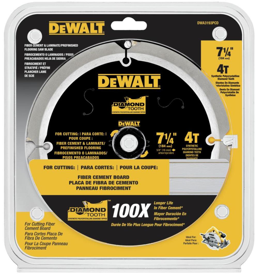 DEWALT 7-1/4-in Fiber Cement 4T PCD Blade - Ascmtools