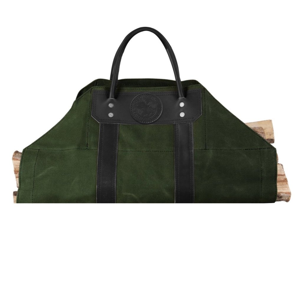 Duluth Pack Wax Olive Drab Canvas Log Carrier - Ascmtools