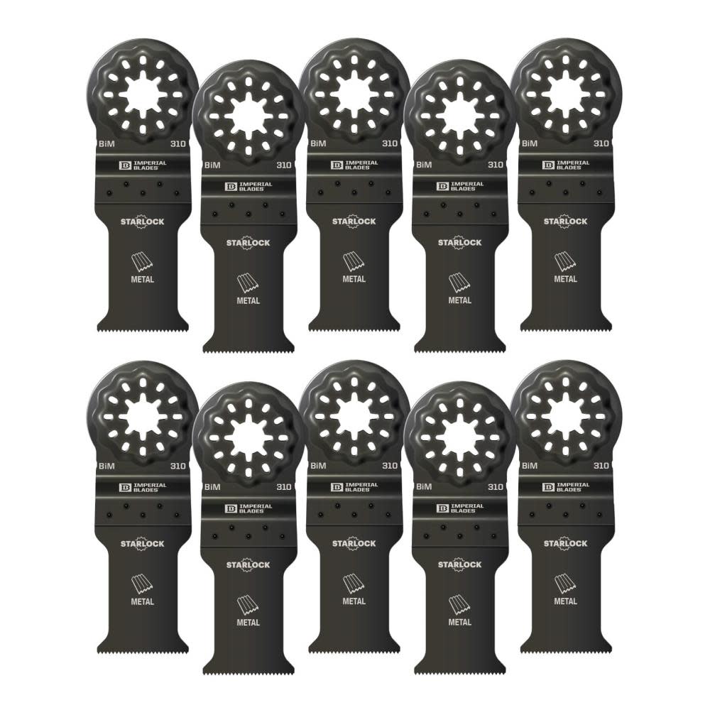 Imperial Blades IBSL310-10 Starlock 1-3/16″ Standard Thin Metal Blade 10PC - Ascmtools