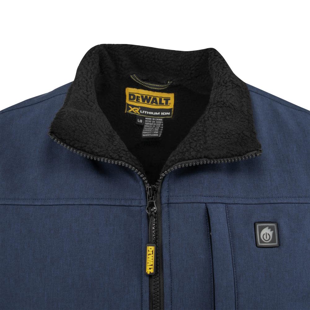 DEWALT Mens Heated Kit Soft Shell Vest with Sherpa Lining Navy 3X - Ascmtools