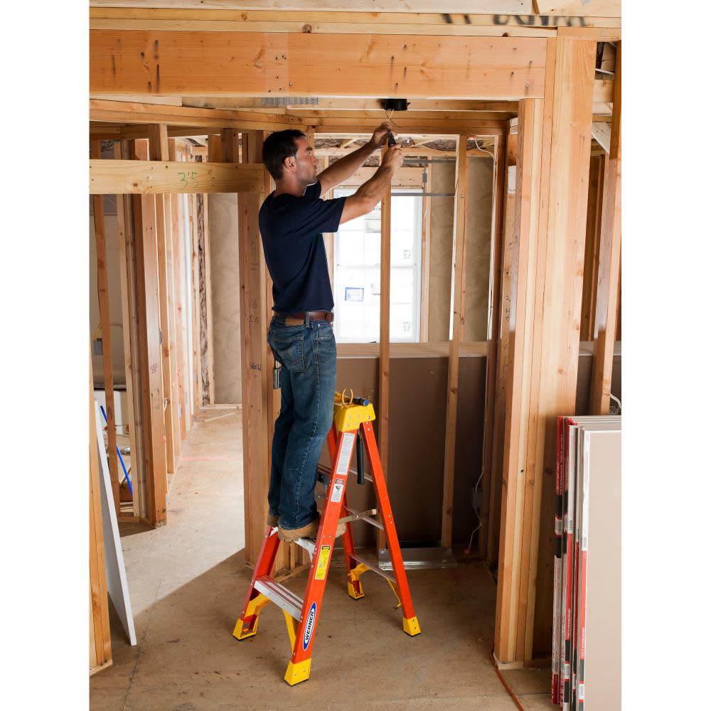 Werner 4ft Type IA Fiberglass Step Ladder 6204 - Ascmtools