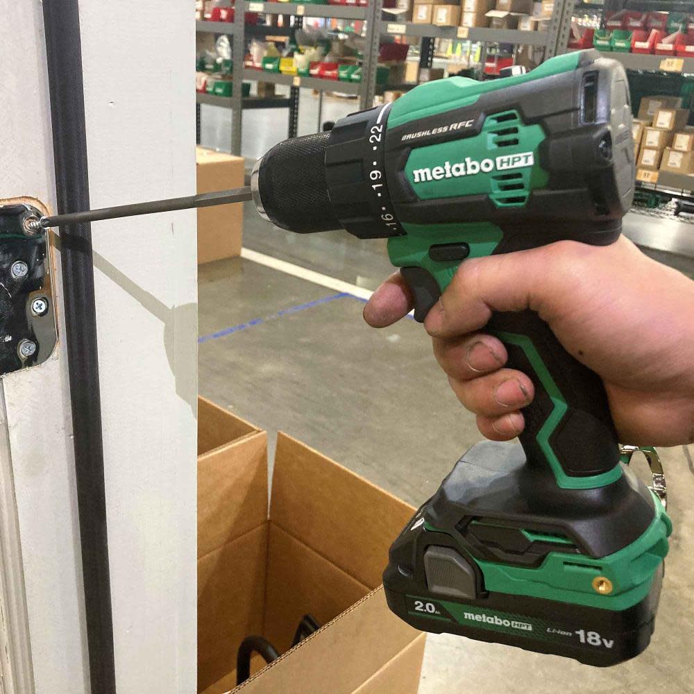 Metabo HPT 18V MultiVolt Cordless Brushless Hammer Drill Kit (2 x 2.0Ah) - Ascmtools