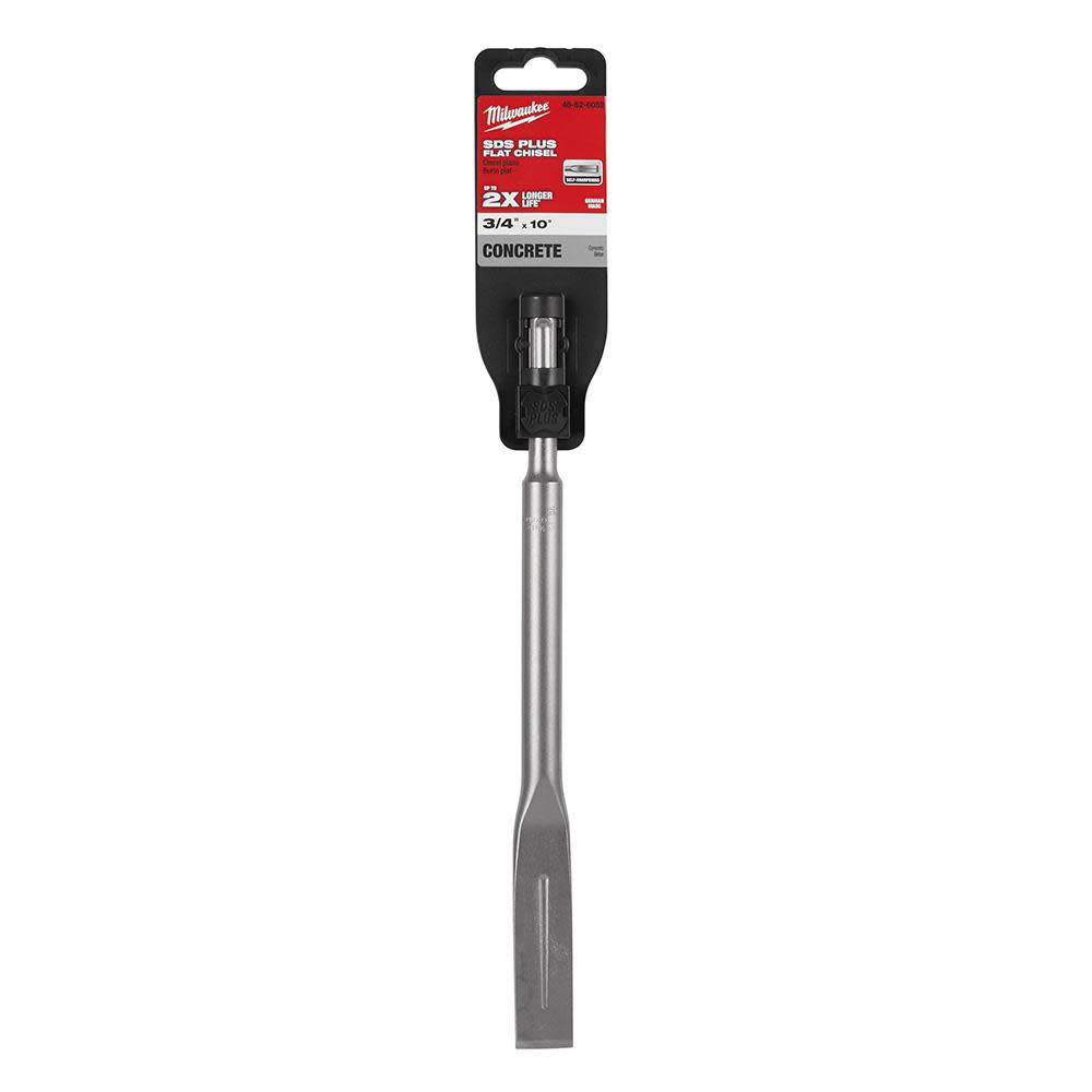 Milwaukee SS SDS Plus 3/4 in. x 10 in. Flat Chisel - Ascmtools