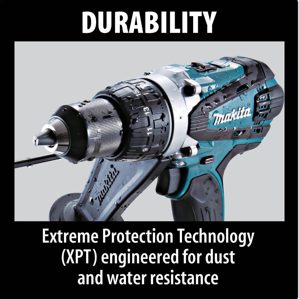 Makita LXT 18 Volt Lithium-Ion Cordless 1/2 in. Hammer Driver-Drill Kit - Ascmtools