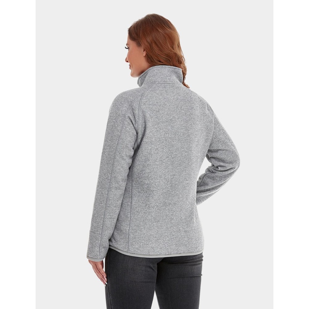 ORORO Womens Flecking Gray Heated Fleece Jacket Kit 2X - Ascmtools