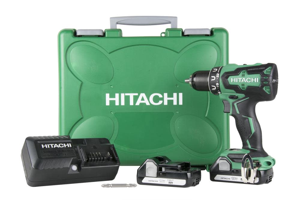 Hitachi 18 V Cordless Brushless Driver Drill (1.5Ah x 2) - Ascmtools