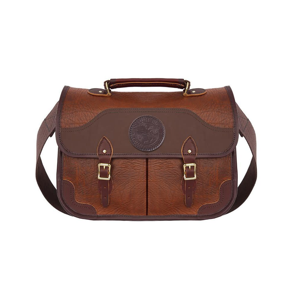 Duluth Pack 15 Liter Capacity Brown Trim Bison Leather Executive Briefcase - Ascmtools