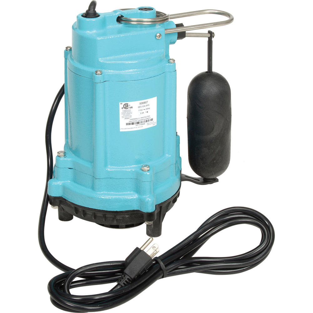 Little Giant Pump 6EC-CIA-SFS 1/3HP 115V Automatic Submersible Utility Pump 10′ Cord - Ascmtools