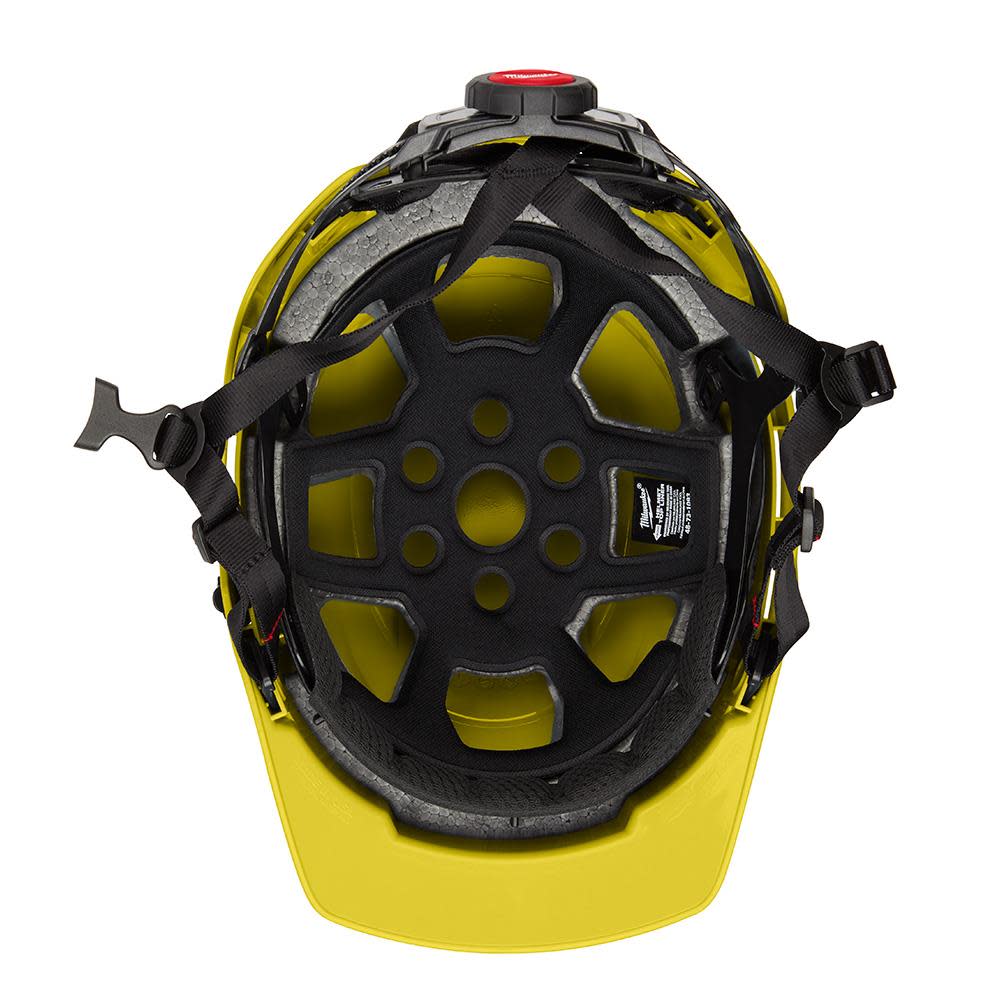 Milwaukee Yellow Front Brim Helmet with BOLT Class E - Ascmtools