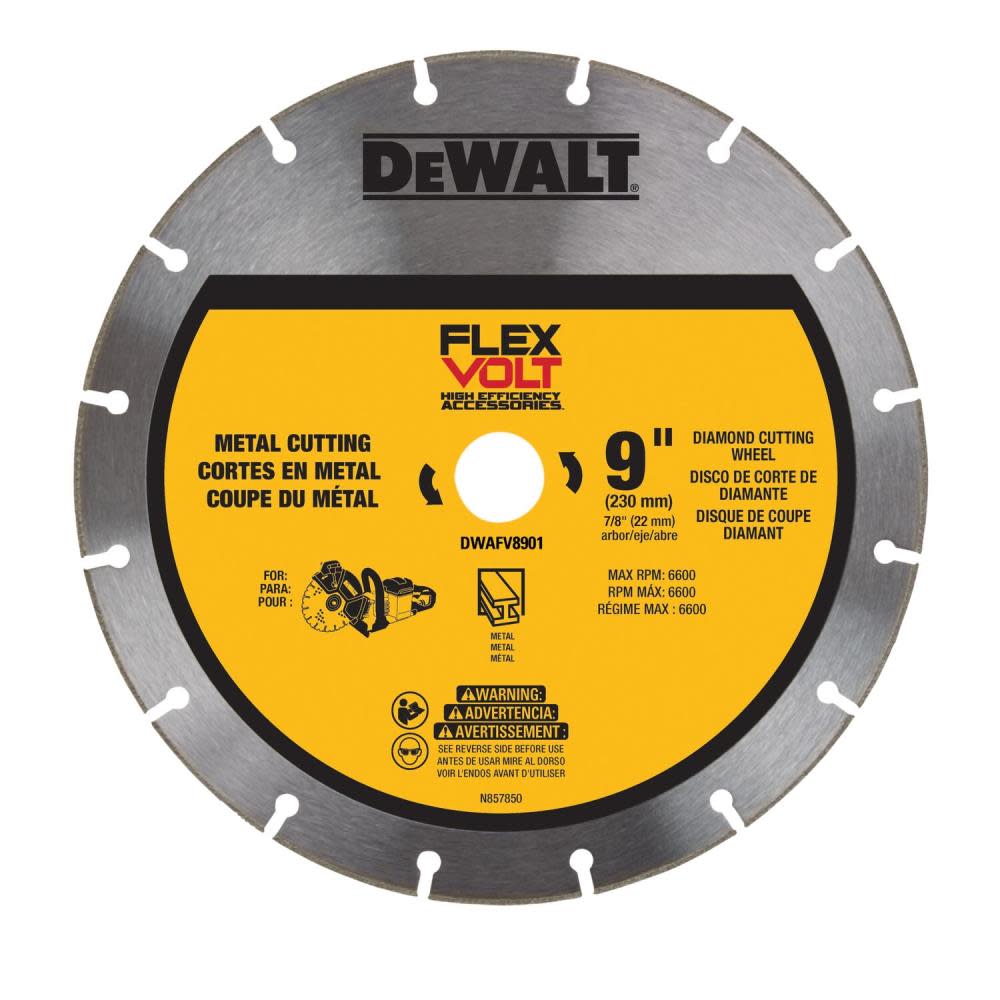 DEWALT Diamond Wheel FLEXVOLT 9″ Metal Cutting - Ascmtools