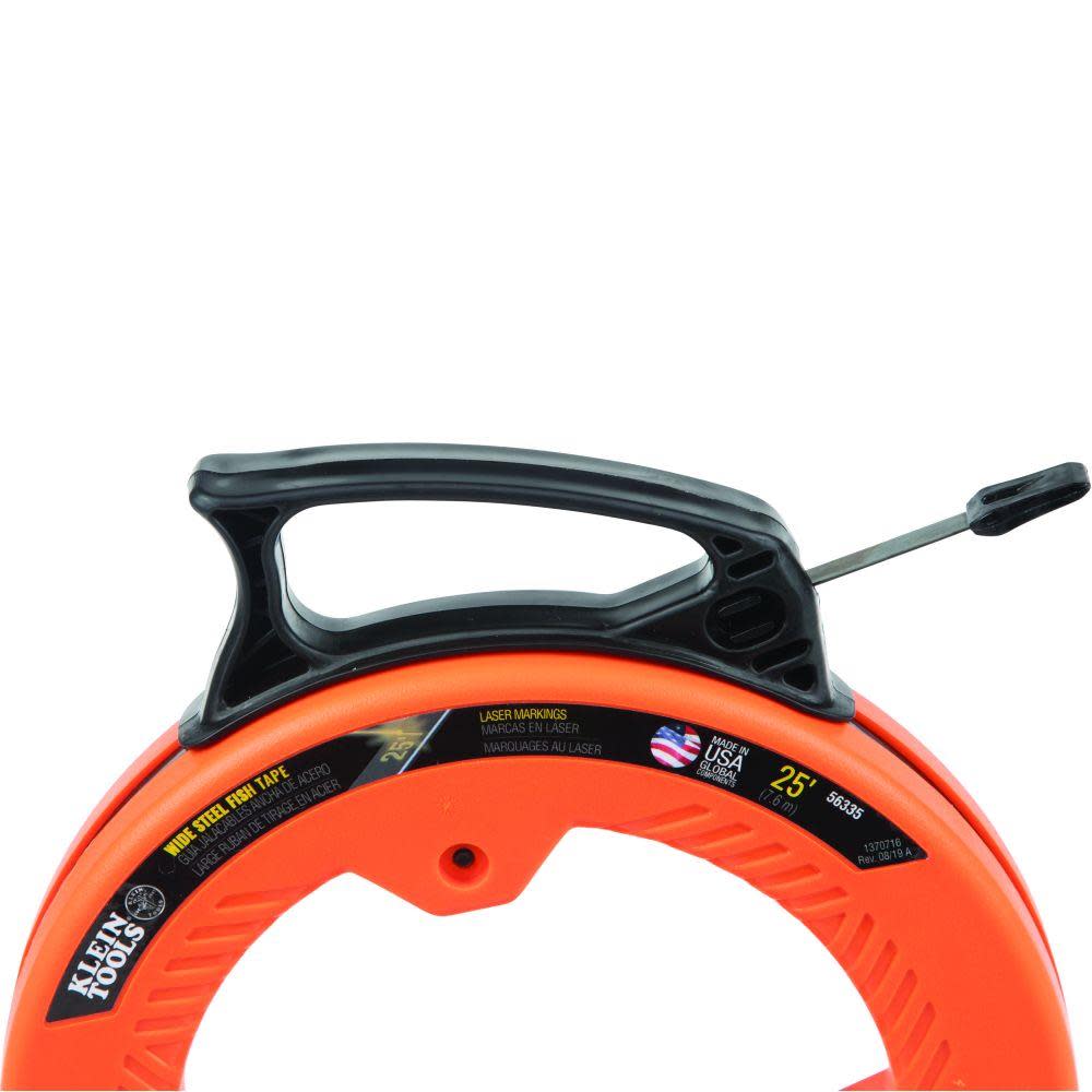 Klein Tools 25′ Wide Steel Fish Tape - Ascmtools
