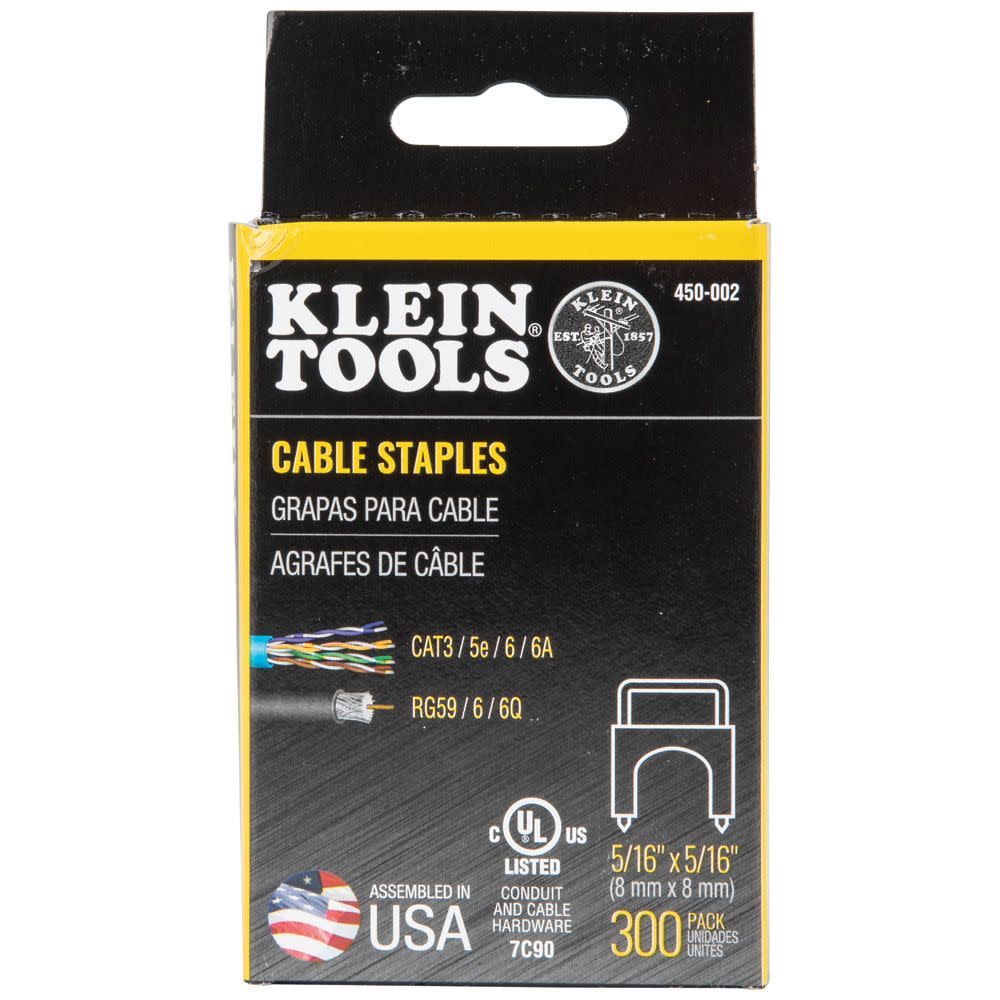 Klein Tools 5/16″ x 5/16″ Insulated Staples – 300 Pack - Ascmtools