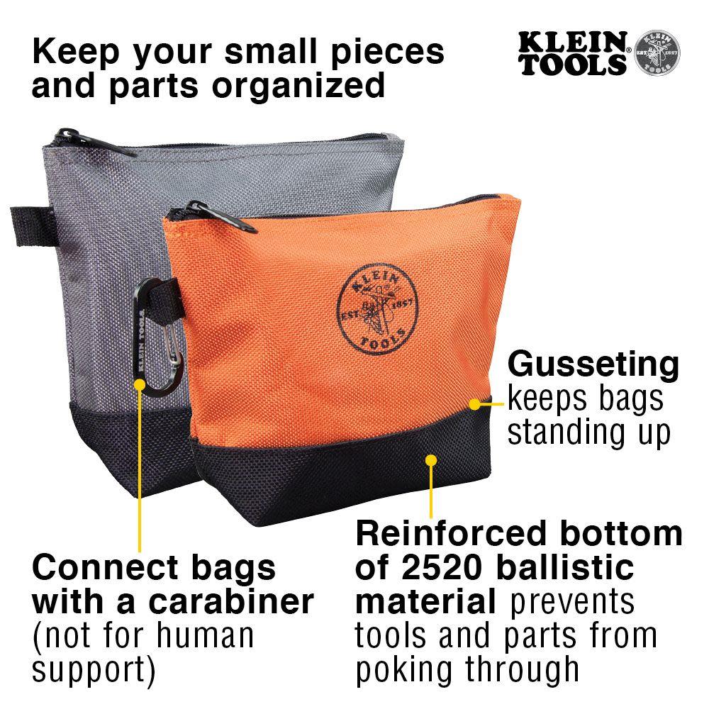 Klein Tools Stand Up Zipper Bags 2 Pk - Ascmtools