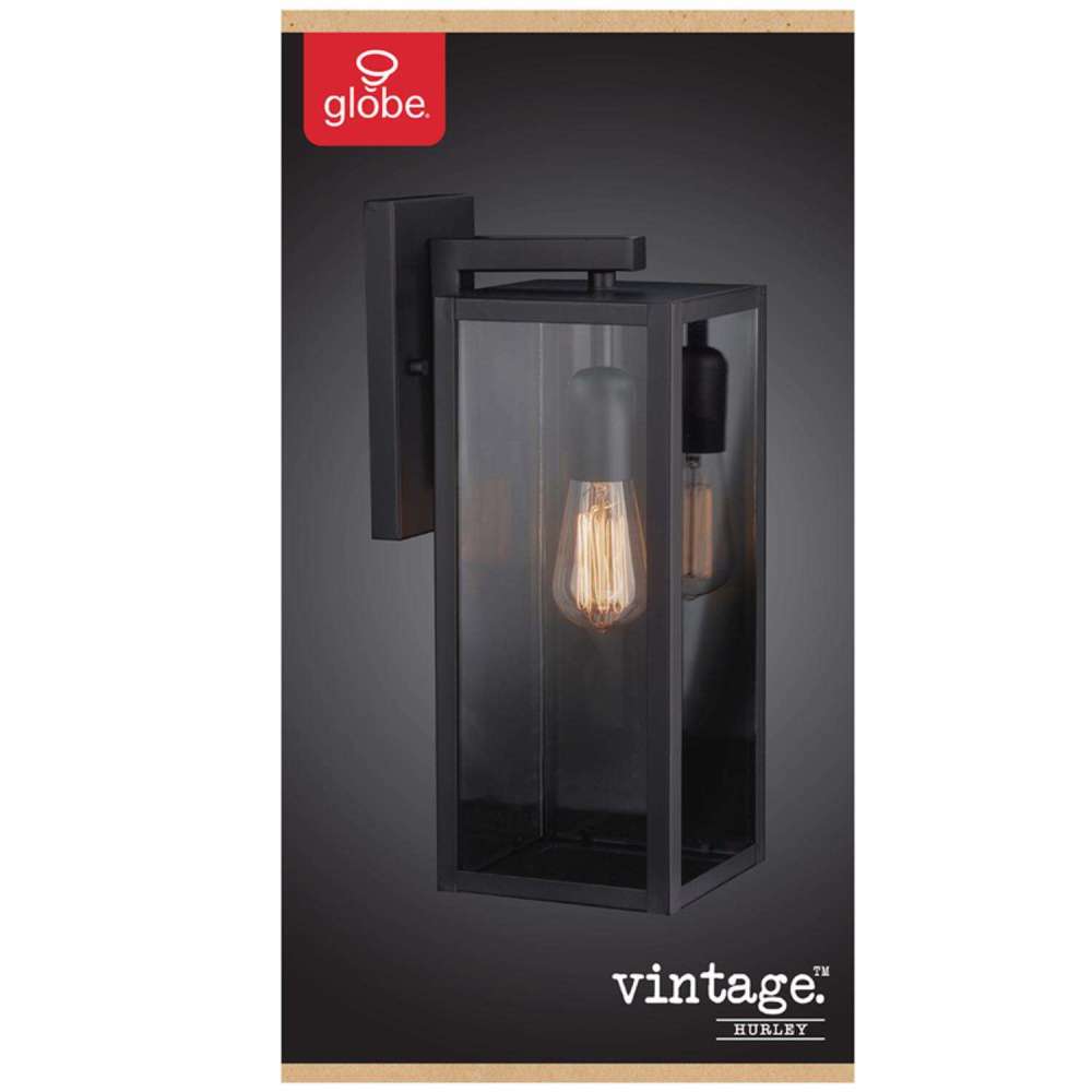 Globe Electric Vintage Matte Black 60W Hurley 1 Light - Ascmtools