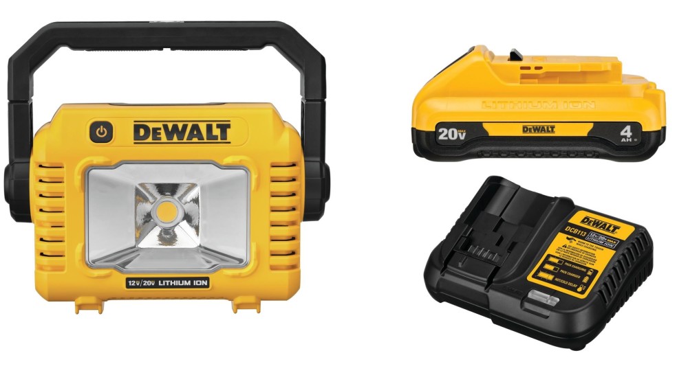 DEWALT 12V/20V MAX Compact Task Light with 20V 4Ah Kit Bundle - Ascmtools