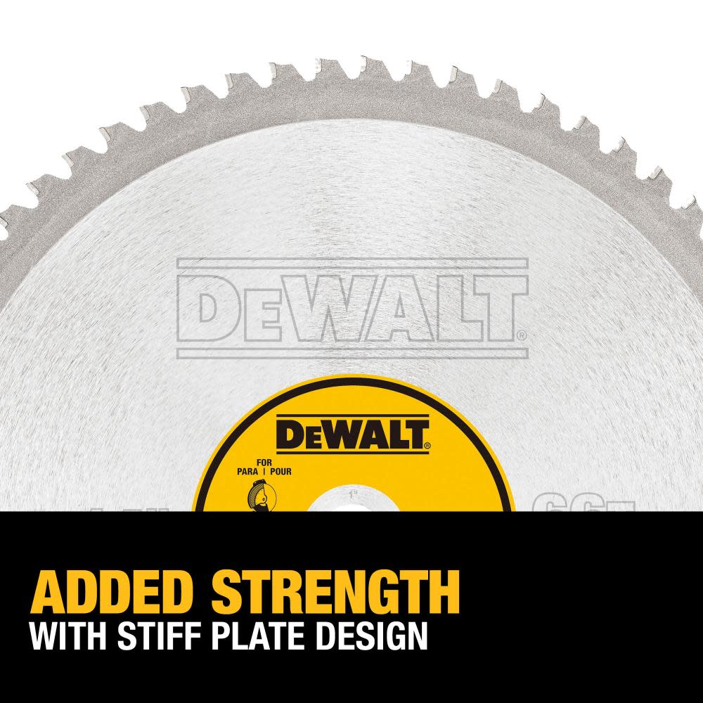 DEWALT 14″ 66T Heavy Gauge Ferrous Metal Cutting Saw Blade 1″ Arbor - Ascmtools