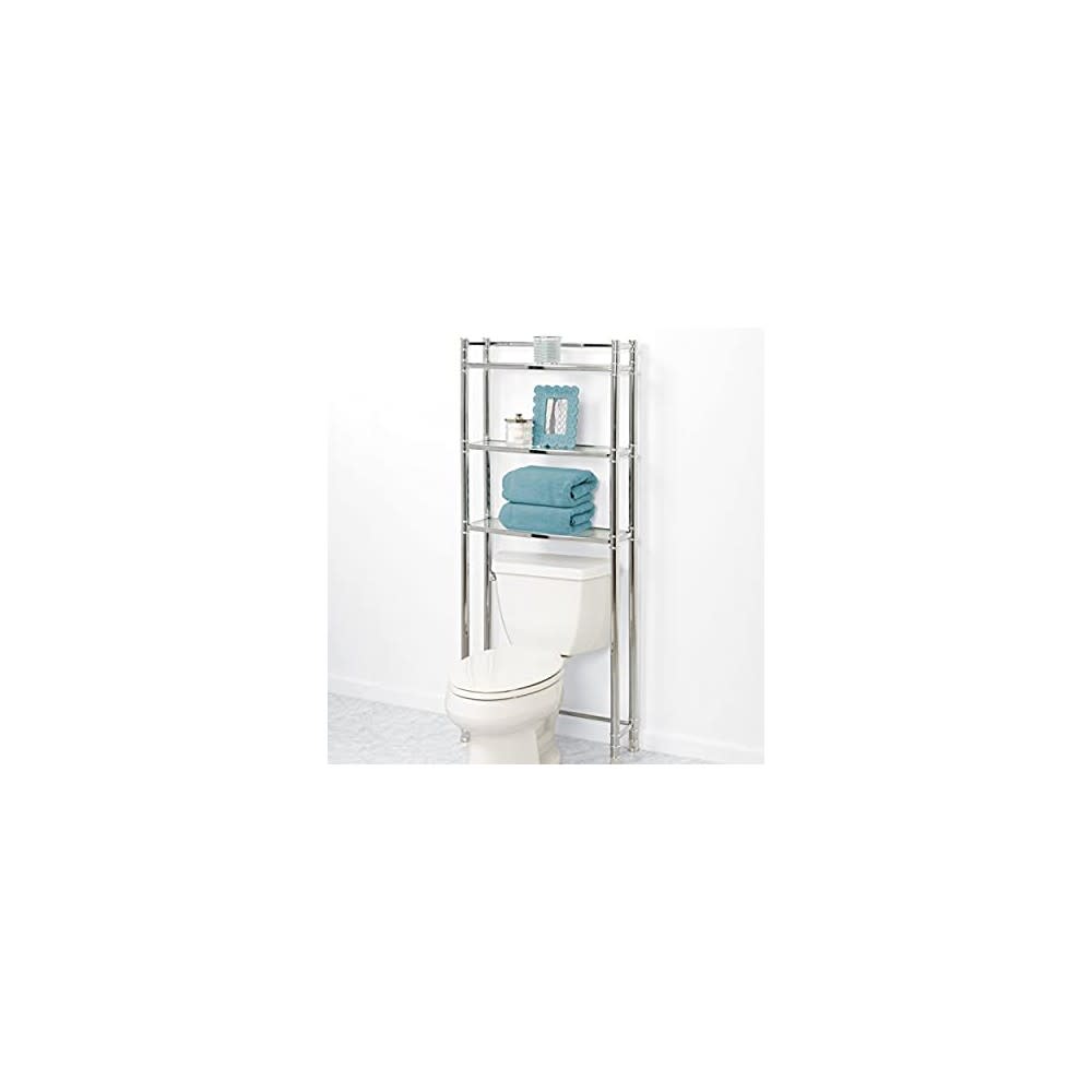 Zenith Over the Toilet Freestanding Spacesaver Chrome Steel - Ascmtools