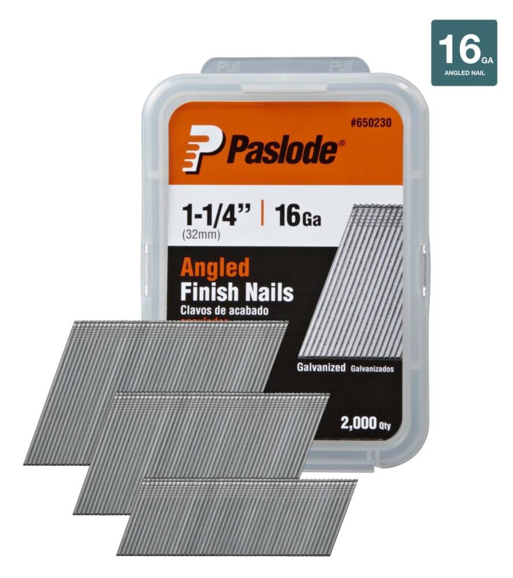 Paslode 2000 Pack 1-1/4″ 16 ga Angled Finishing Nails - Ascmtools