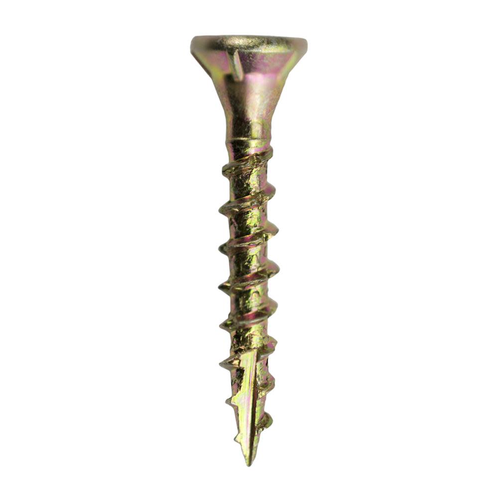 Grip Rite Screws #8 x 1.25″ Bugle-Head Yellow Zinc Type 17 Star-Drive Interior Wood 10lbs - Ascmtools