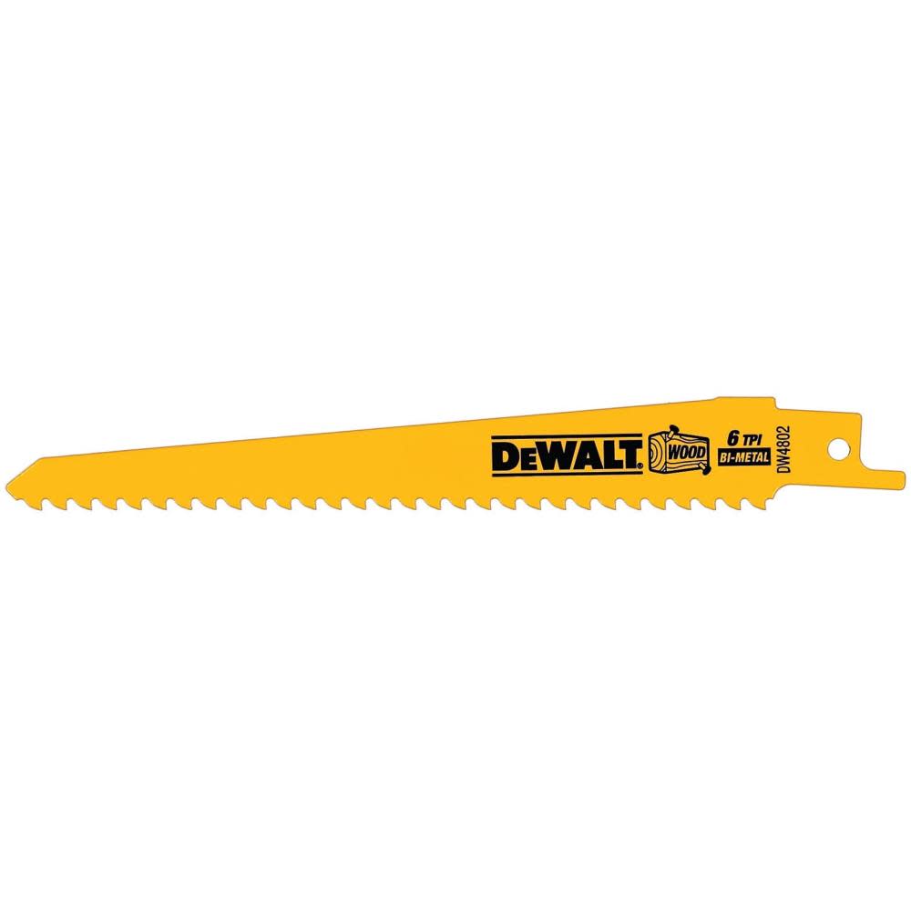 DEWALT 6 In. 6TPI Bi-Metal Recip Blade -5 Pk - Ascmtools
