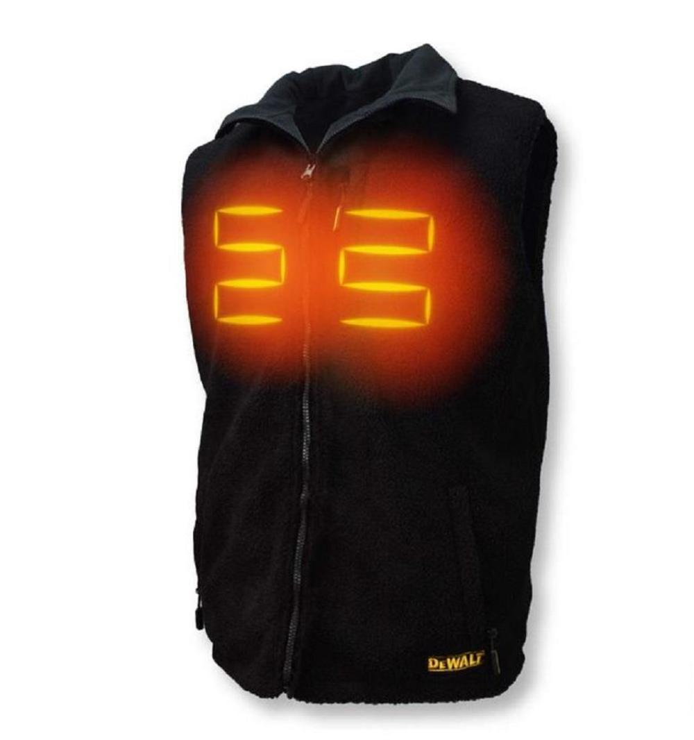 DEWALT Heated Kit Reversible Fleece Vest with Battery Black 2X - Ascmtools