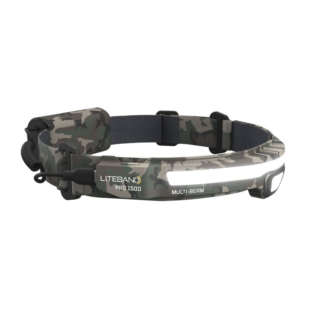 Liteband Pro 1500 MB Camo LED Rechargeable Headlamp - Ascmtools