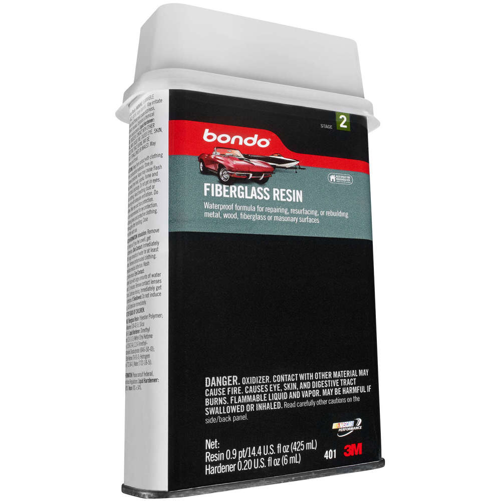 Bondo Fiberglass Resin 0.9 Pint - Ascmtools