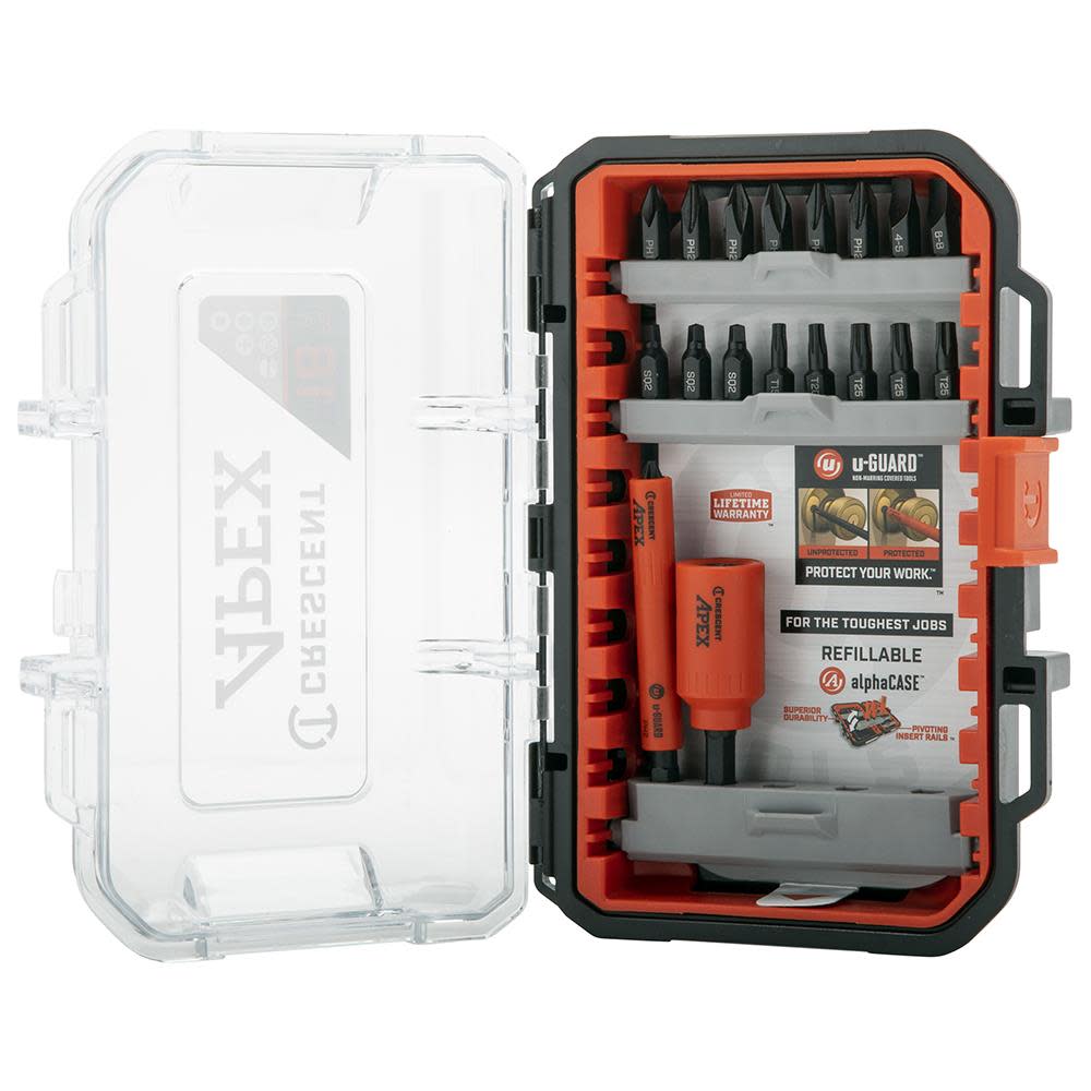 Crescent APEX u-GUARD Bit Set 18pc - Ascmtools