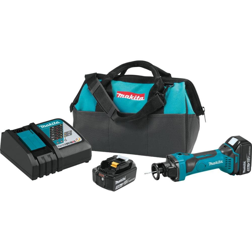Makita 18V LXT Lithium-Ion Cordless Cut-Out Tool Kit (5.0Ah) - Ascmtools