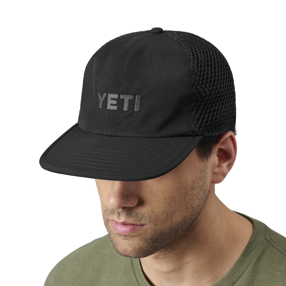 Yeti Logo Performance Black Nylon Hat - Ascmtools