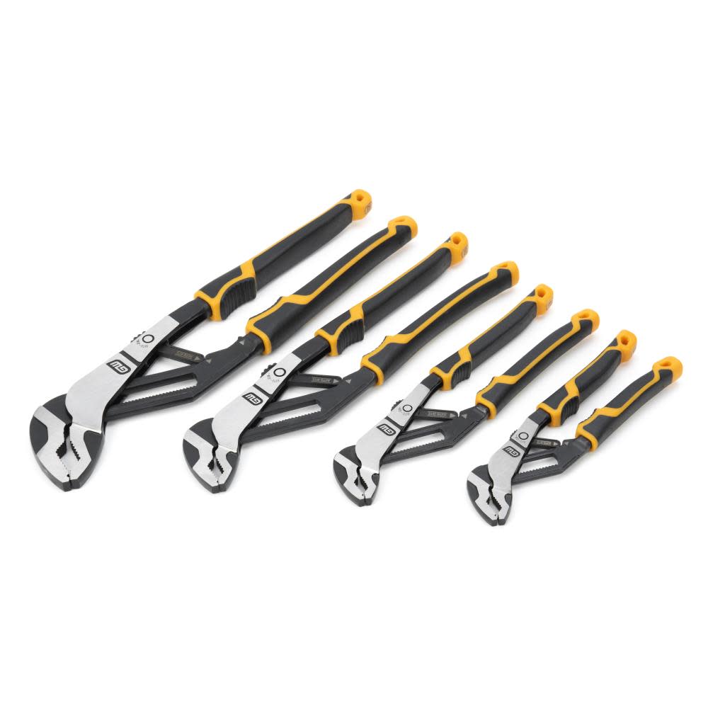 GEARWRENCH 4 Pc Pitbull Auto-Bite Tongue & Groove Dual Material Pliers with K9 Jaws - Ascmtools
