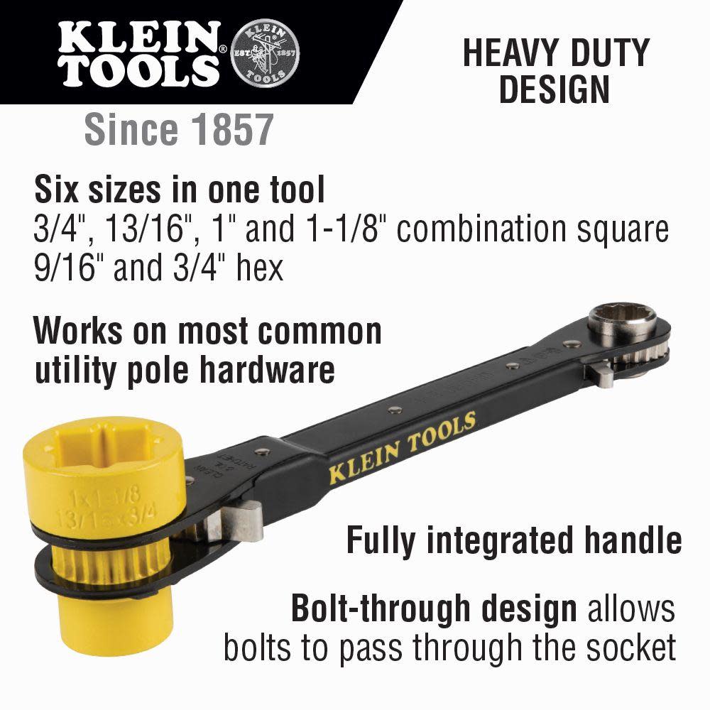 Klein Tools 5-in-1 Lineman’s Wrench Heavy Duty - Ascmtools