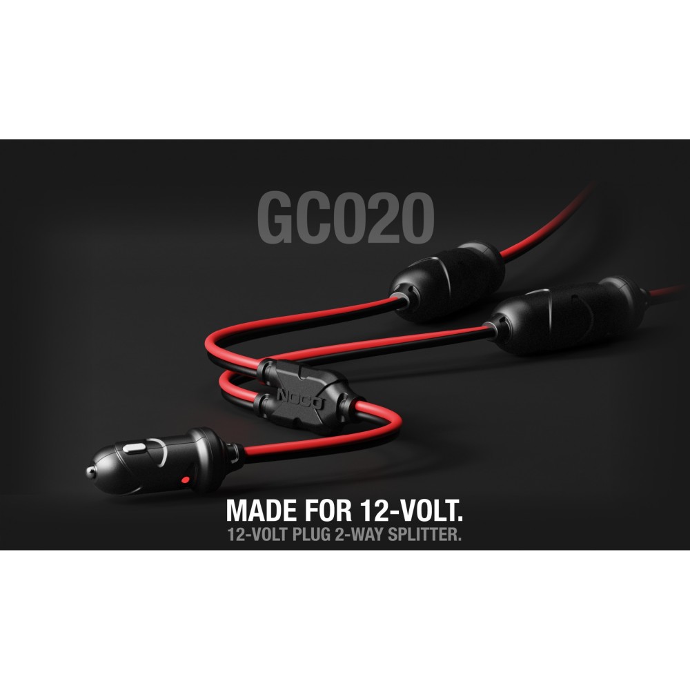 Noco 12V 15A Adapter Plug with 2 Way Splitter - Ascmtools