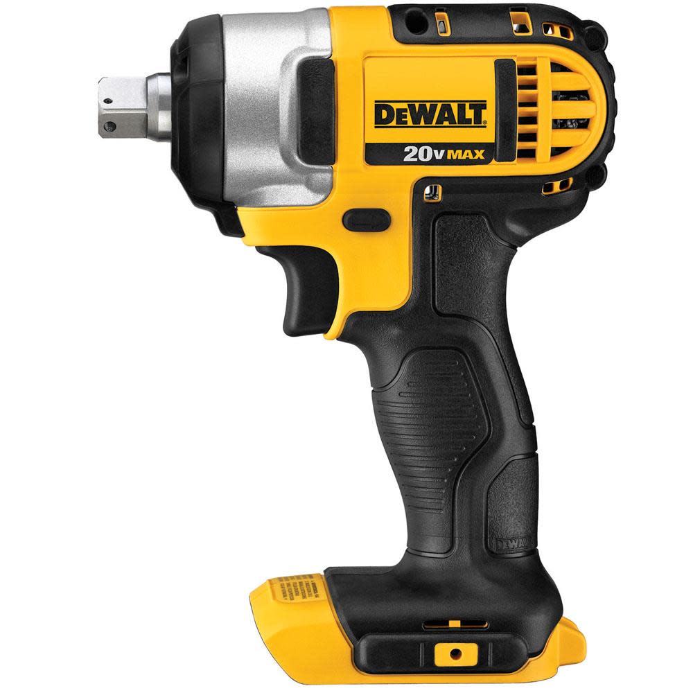 DEWALT 20 V MAX Lithium Ion 1/2 In. Impact Wrench with Detent Pin (Tool Only) - Ascmtools