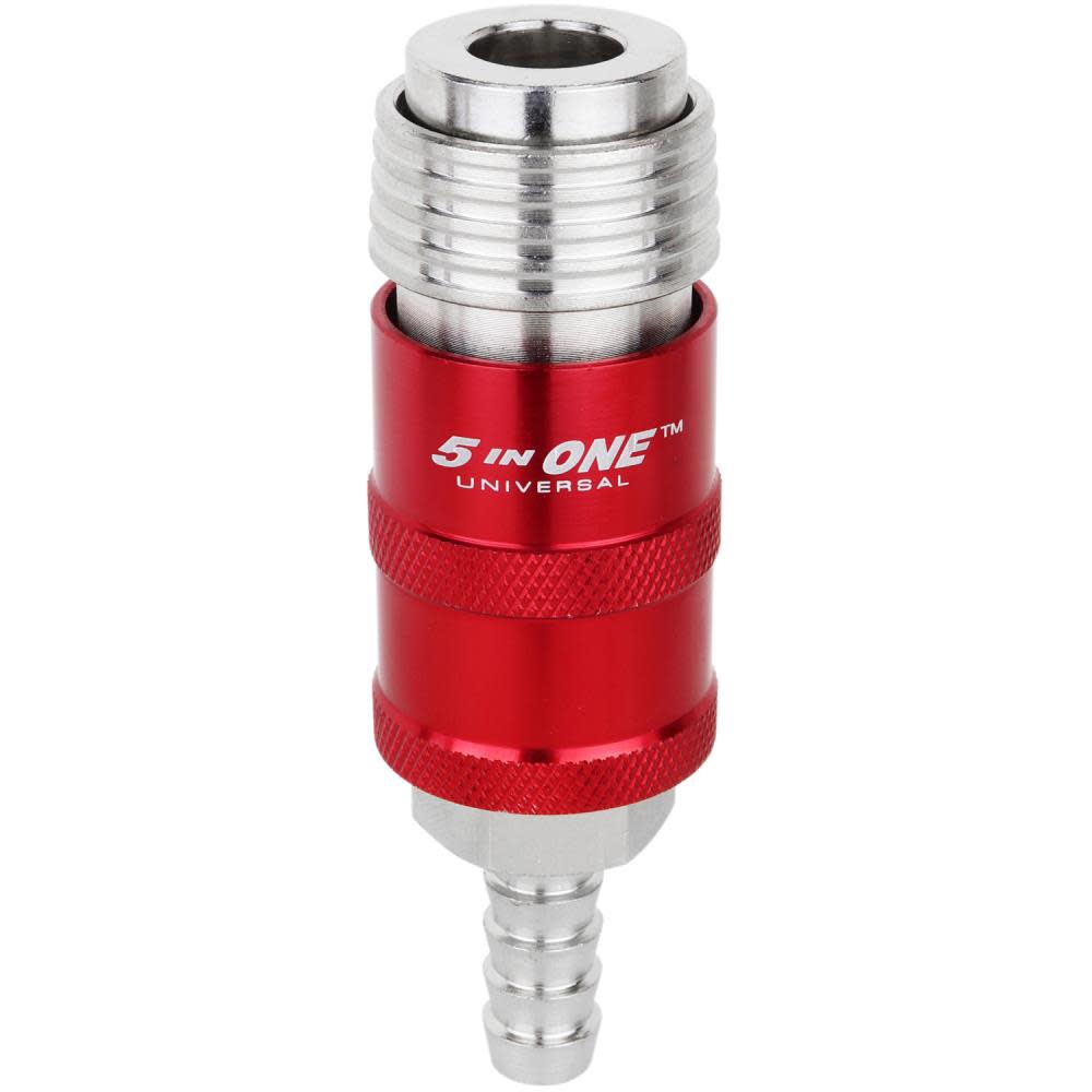 Milton 5 In ONE Universal Safety Exhaust Hose Barb Industrial Coupler  3/8″ ID x 1/4″ Flow Body - Ascmtools