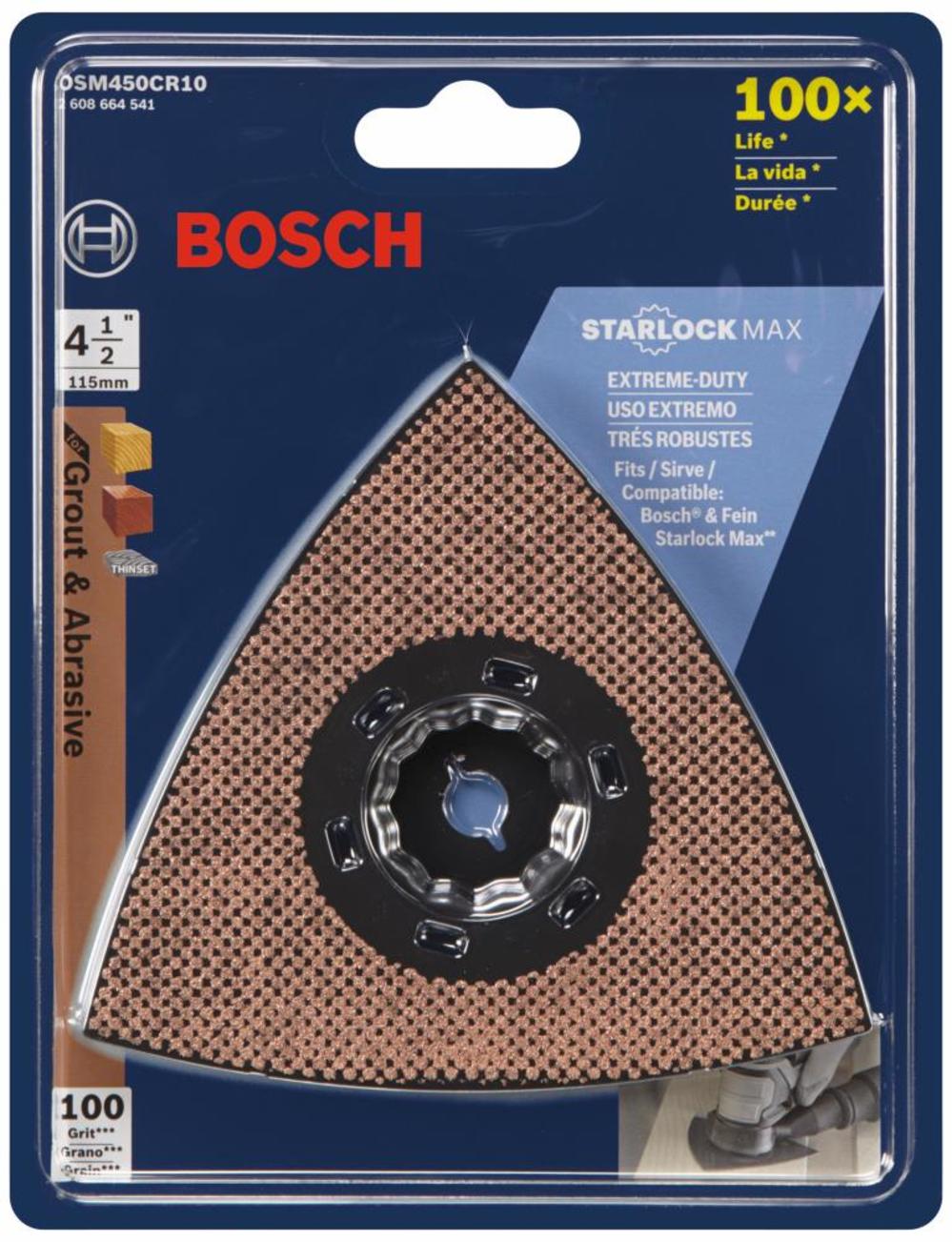 Bosch StarlockMax Oscillating Multi-Tool Carbide 100 Grit Delta Sanding Pad - Ascmtools