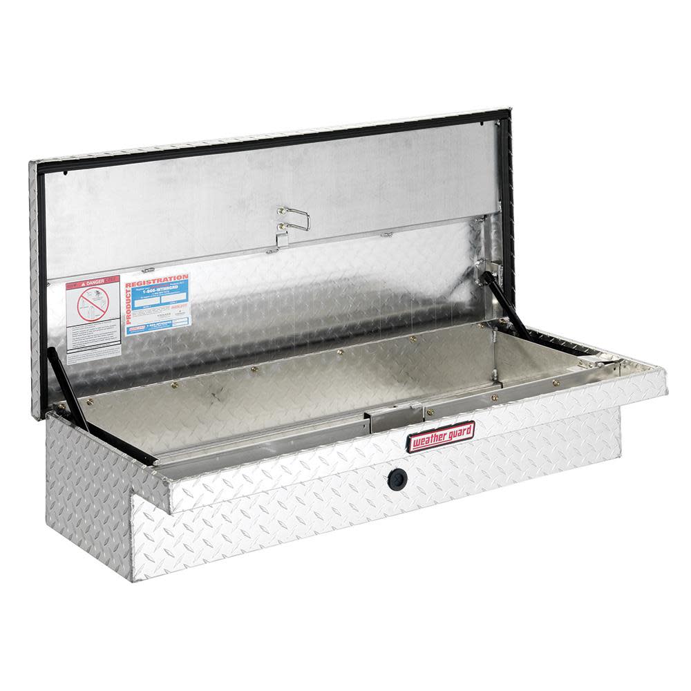 Weather Guard 44.25-in x 19.25-in x 11.75-in Silver Aluminum Universal Truck Tool Box - Ascmtools