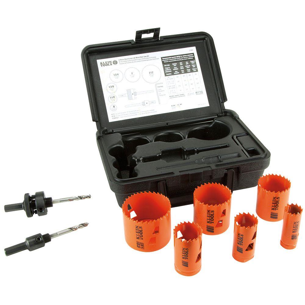 Klein Tools 8 Piece Bi-Metal Hole Saw Kit - Ascmtools
