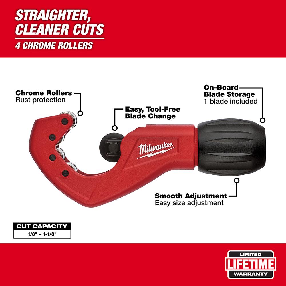 Milwaukee 1 in. Constant Swing Copper Tubing Cutter - Ascmtools