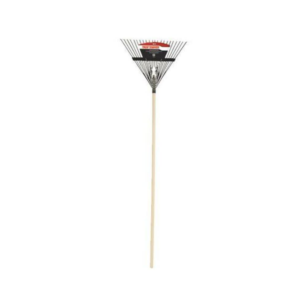 True Temper 22-Tine Steel Leaf Rake with Hardwood Handle - Ascmtools