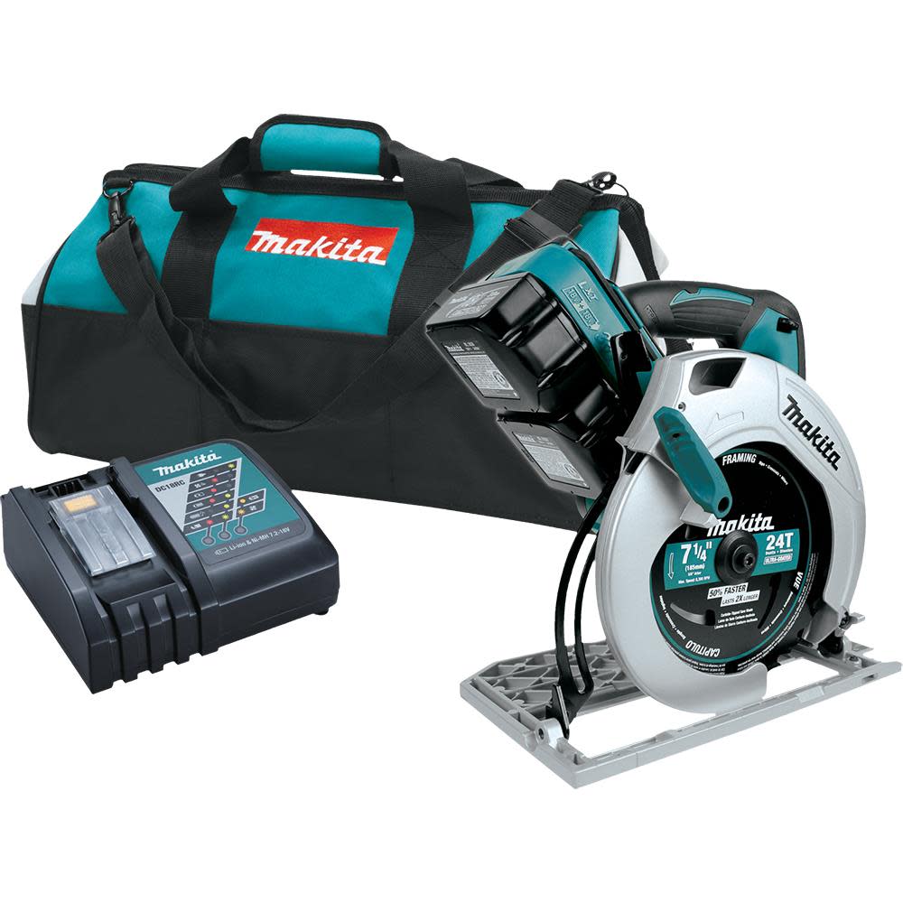 Makita 18V X2 LXT Lithium-Ion 36 V Cordless 7-1/4 In. Circular Saw Kit - Ascmtools